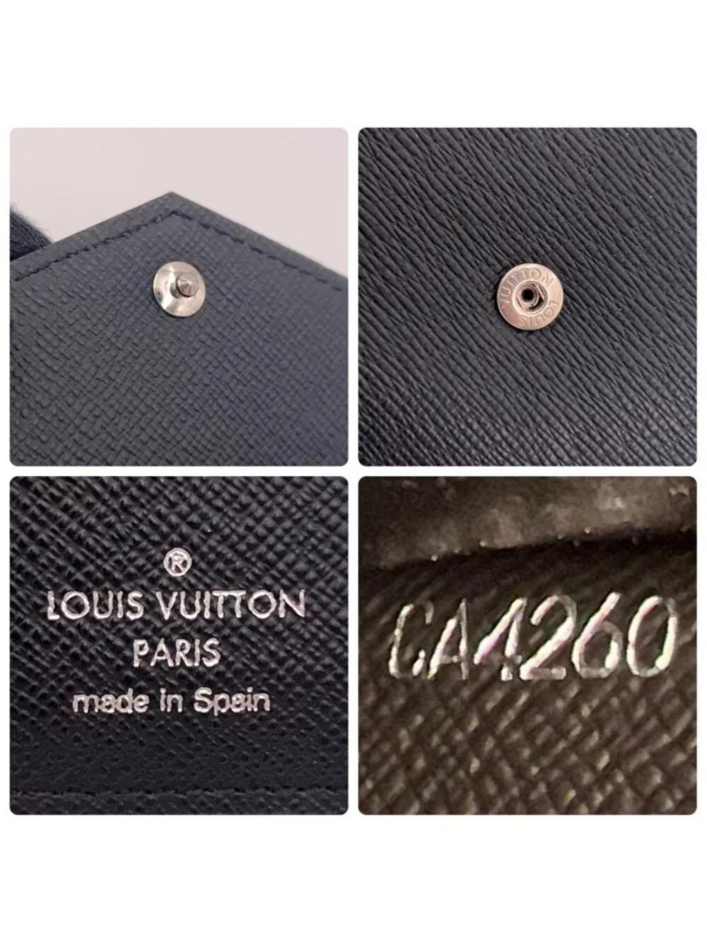 Louis Vuitton Eclipse Portefeuille Marco Bifold Wallet Black